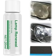Car Long-Term Effective Headlight Repair Fluid, 20ml Car Headlight Polish Liquid with Sponge Wipe, Headlight Cleaning Set, Eliminates Scratches, Yellowing, Blur, Extended Service Life (1pcs)